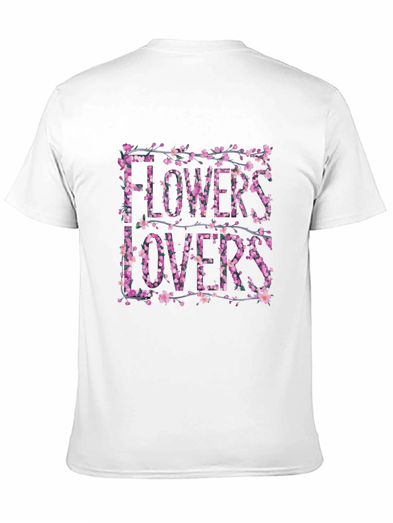 Floral Flowers Lovers Graphic Black T-Shirt