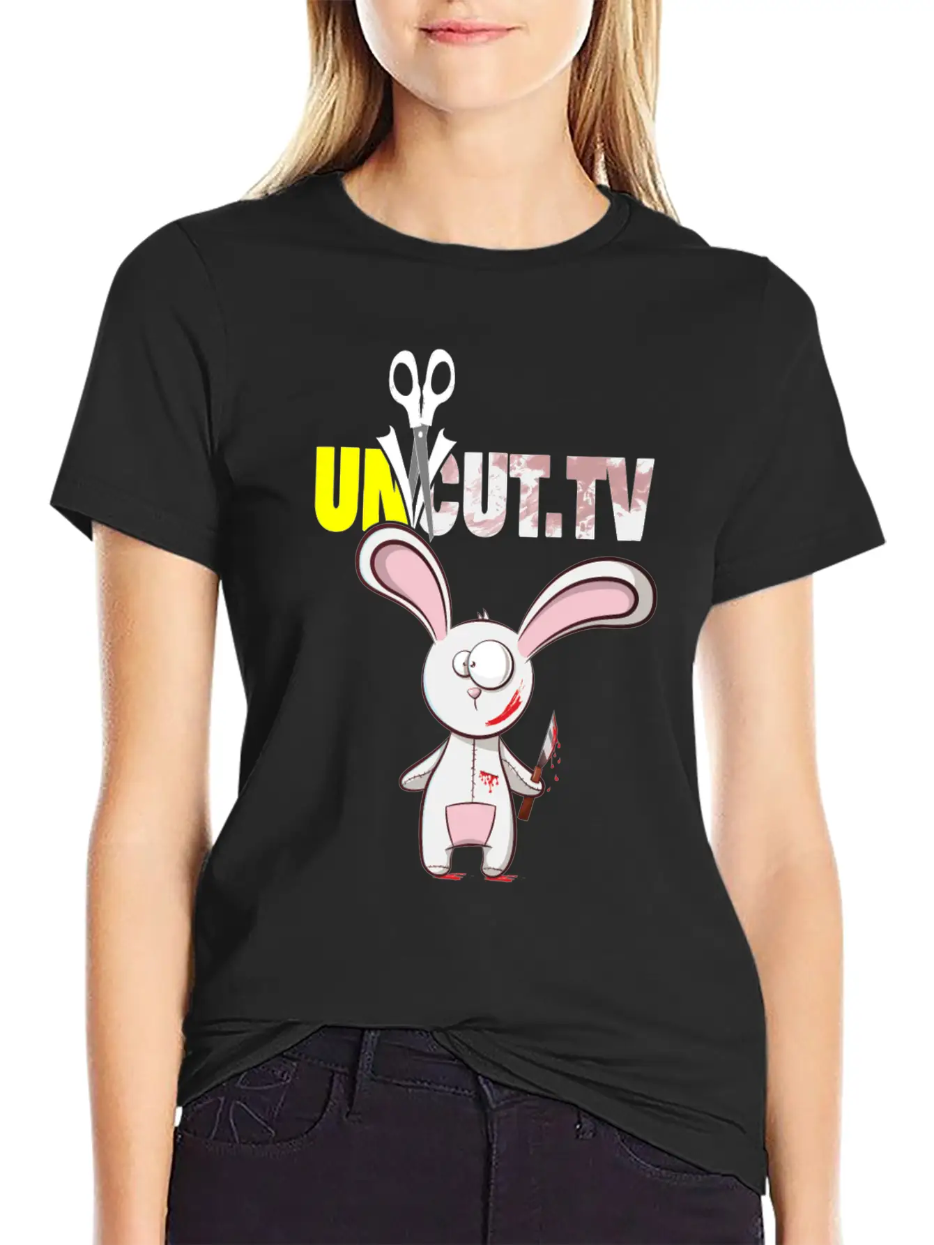 Uncut. TV Horror Movie Reviews Outfit Uncut Film Comfortable Minimalist Graphic Tee – Summer Style Essential