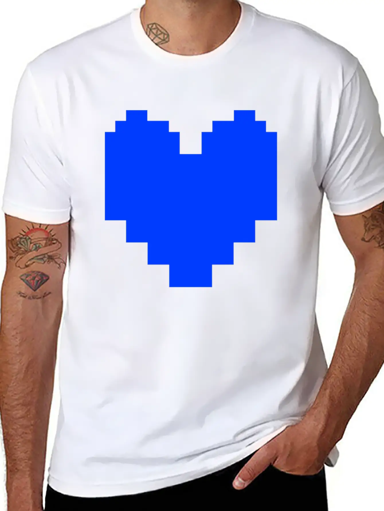 Undertale Blue Heart Pocket Basic Graphic T-Shirt – Daily Comfort In Soft Cotton