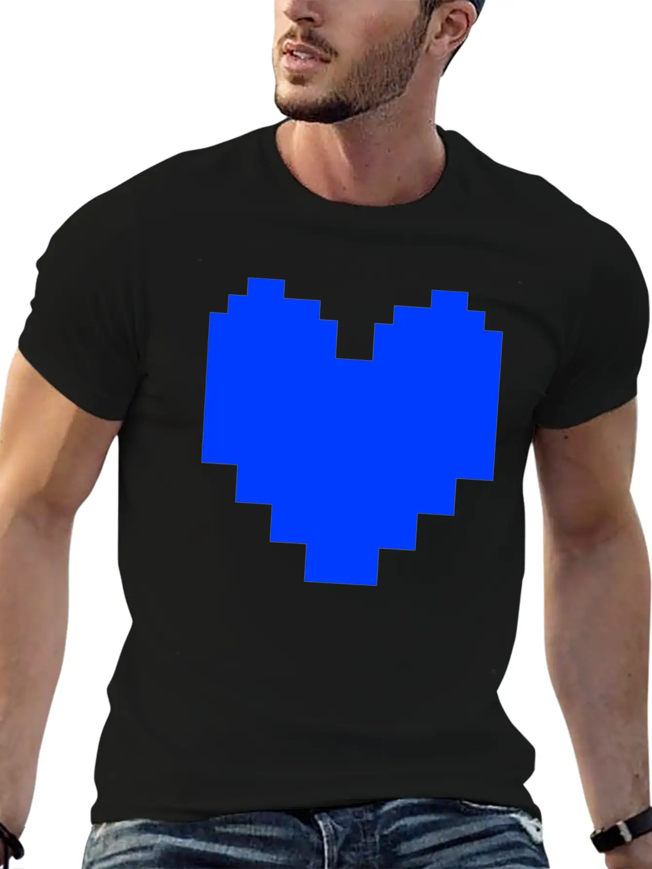 Undertale Blue Heart Pocket Basic Graphic T-Shirt – Daily Comfort In Soft Cotton