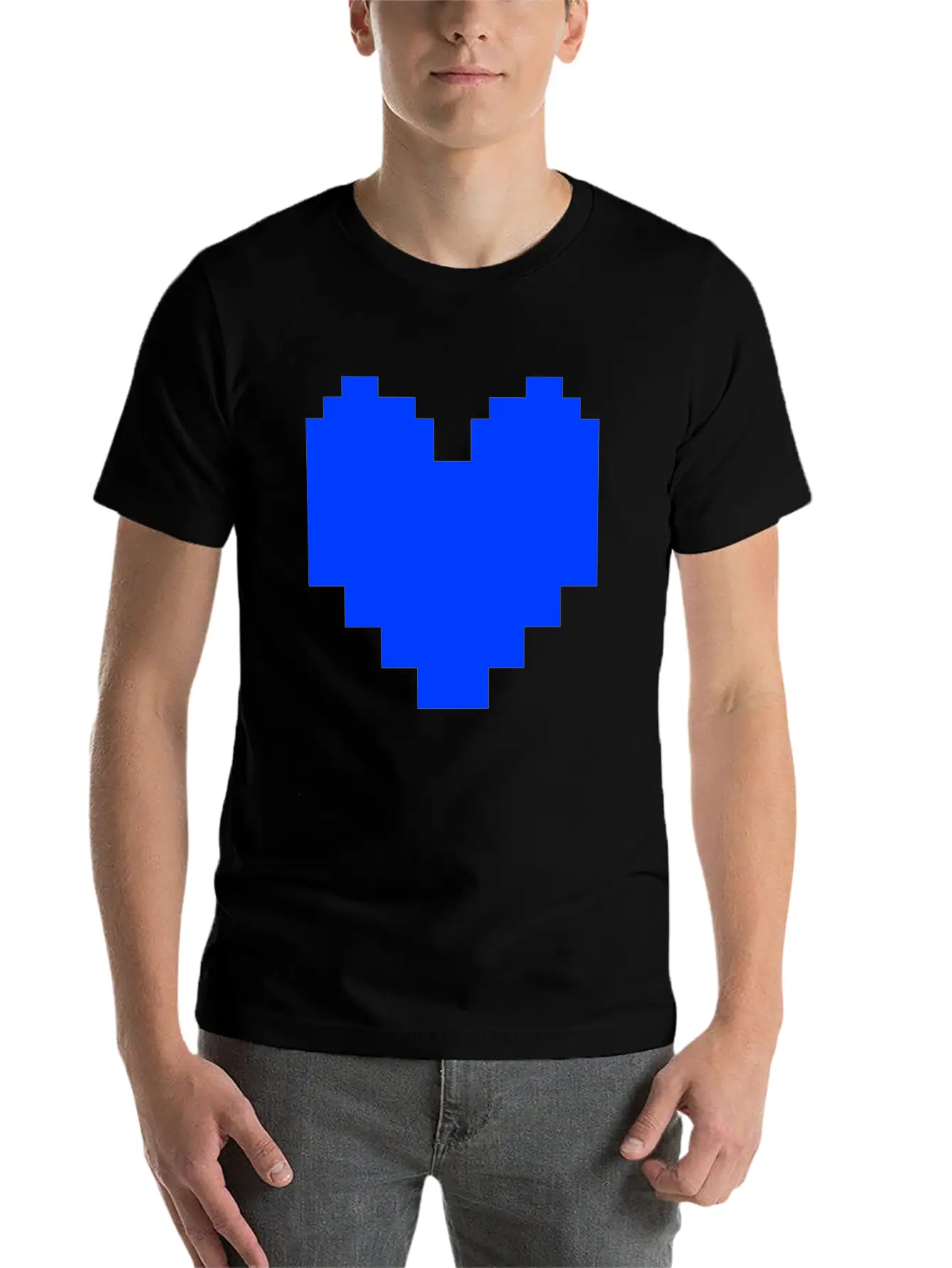 Undertale Blue Heart Pocket Basic Graphic T-Shirt – Daily Comfort In Soft Cotton