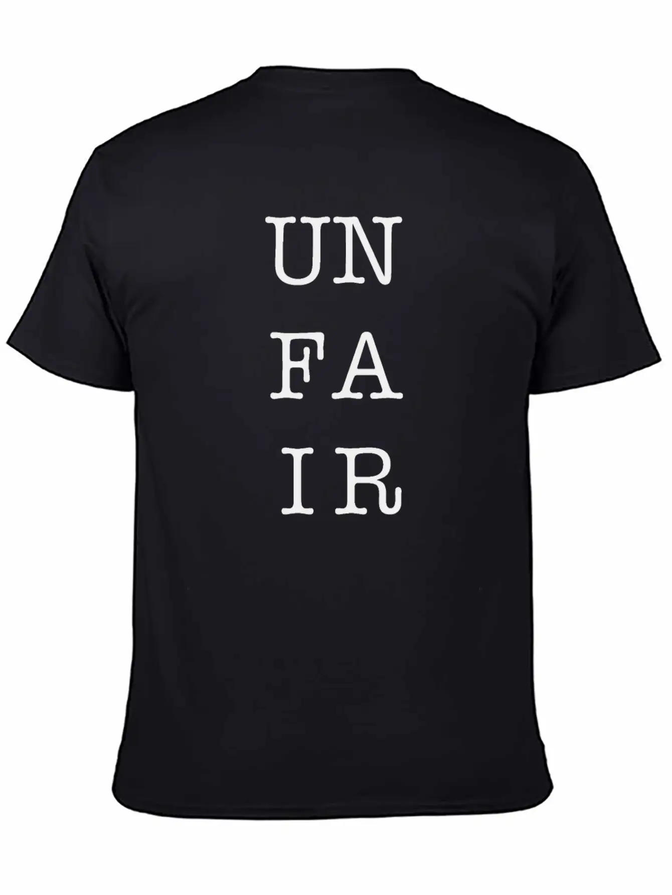UNFAIR Character Square Unisex Short Sleeve Soft Cotton T-Shirt – Casual Everyday Wear