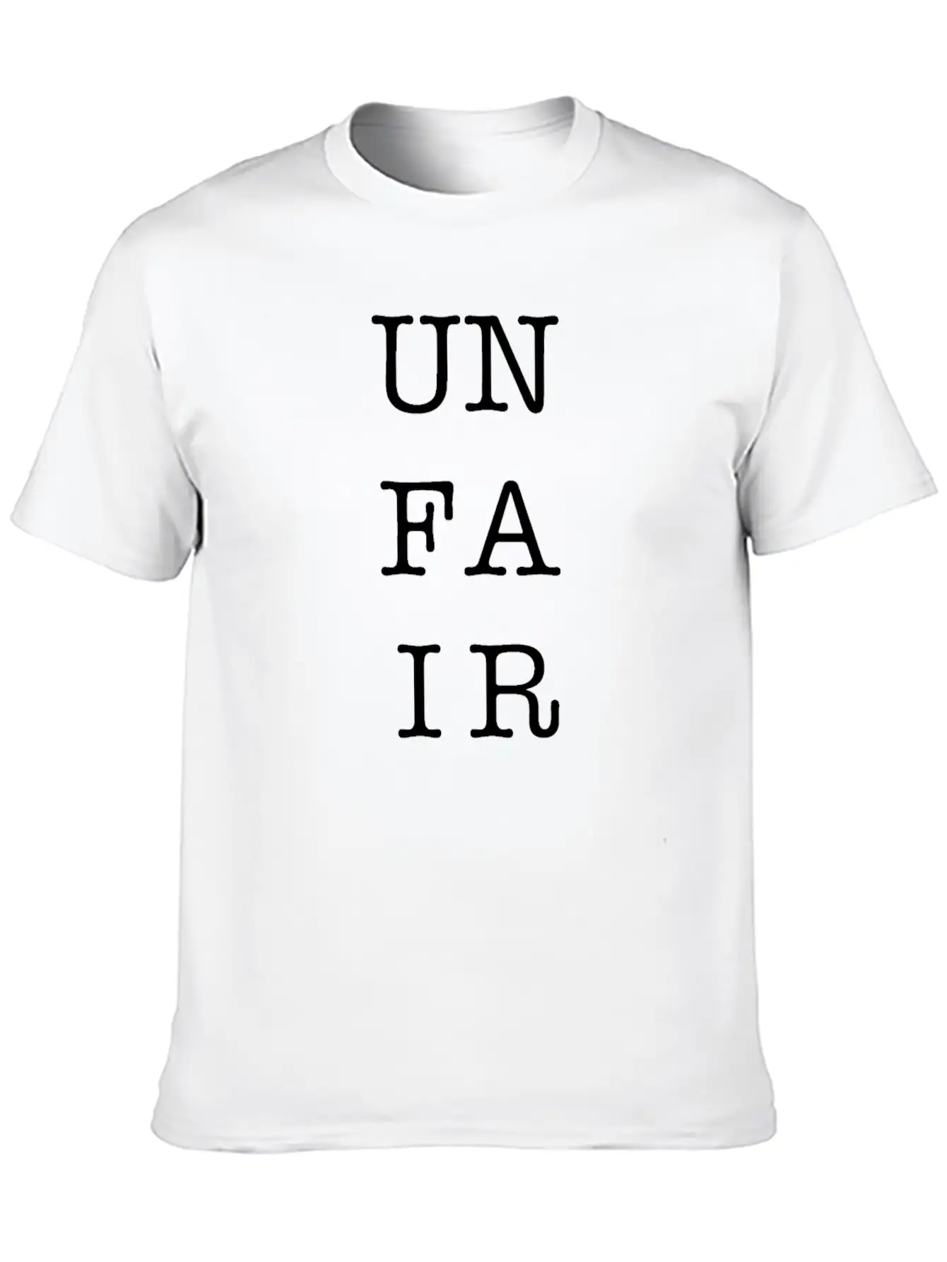 UNFAIR Character Square Unisex Short Sleeve Soft Cotton T-Shirt – Casual Everyday Wear