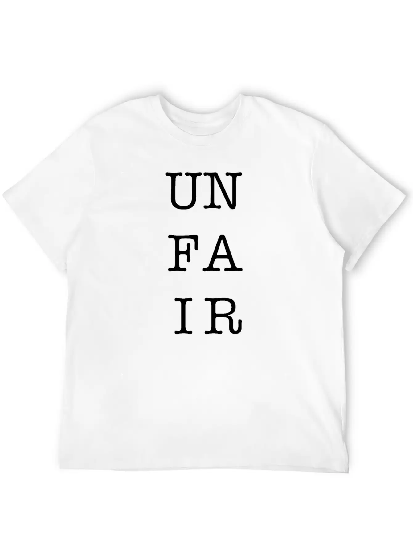 UNFAIR Character Square Unisex Short Sleeve Soft Cotton T-Shirt – Casual Everyday Wear