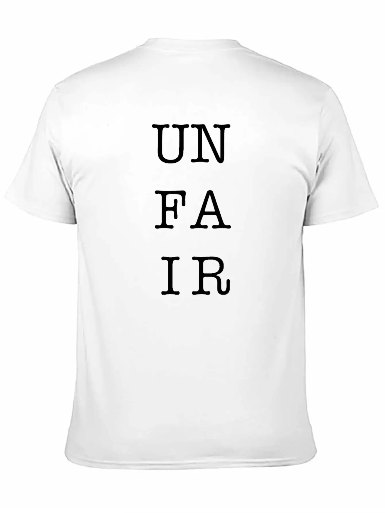 UNFAIR Character Square Unisex Short Sleeve Soft Cotton T-Shirt – Casual Everyday Wear