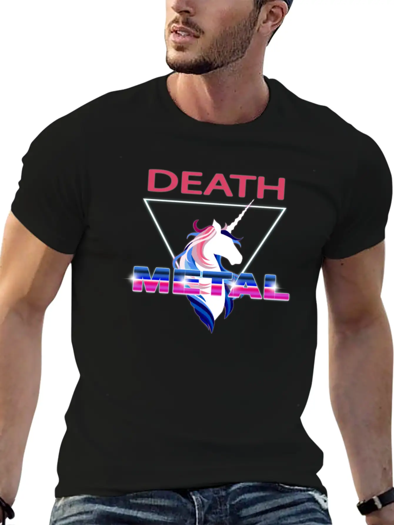 Unicorn Death Metal Comfortable Minimalist Graphic Tee – Summer Style Essential