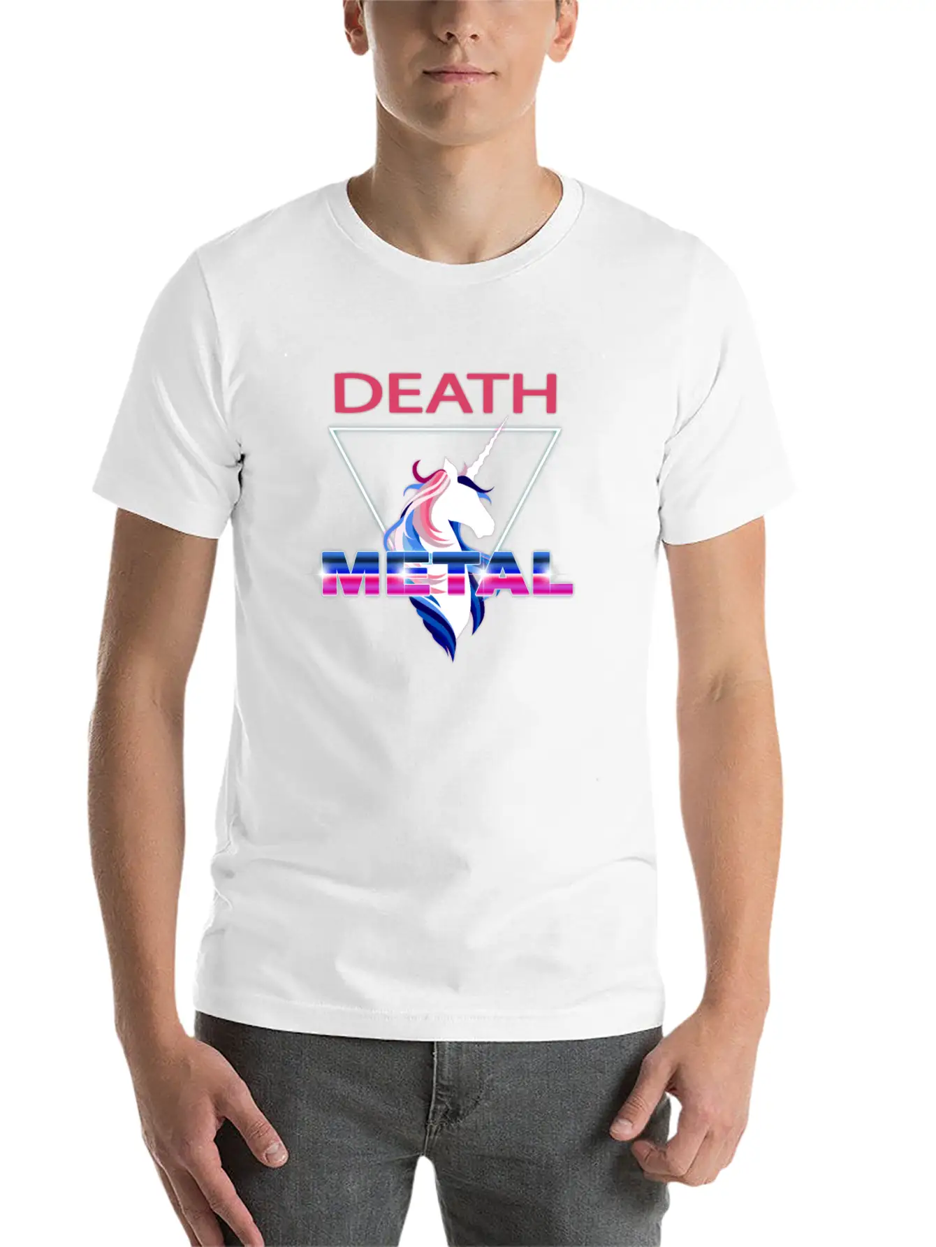 Unicorn Death Metal Comfortable Minimalist Graphic Tee – Summer Style Essential