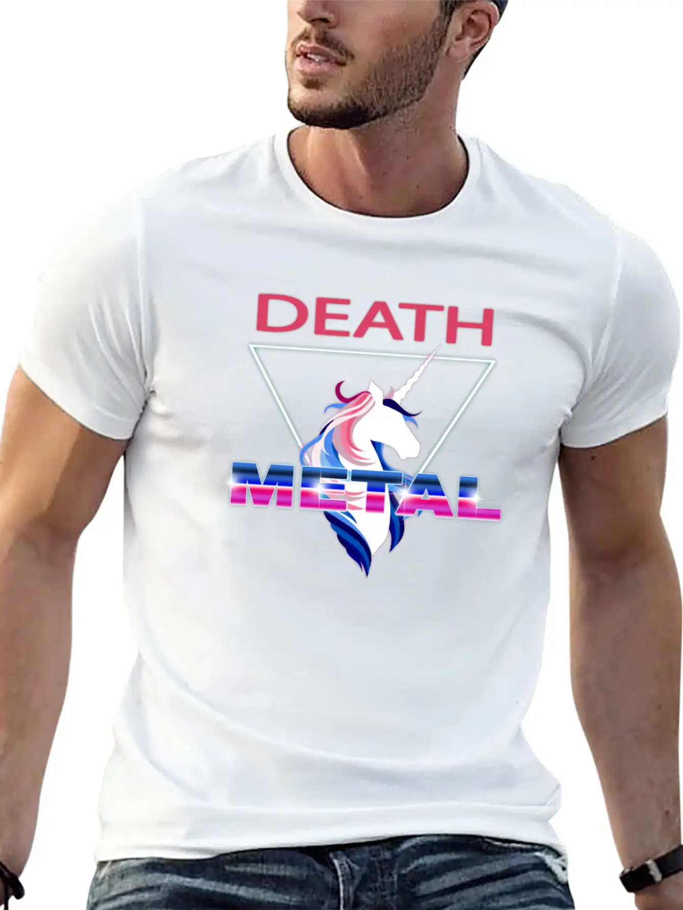 Unicorn Death Metal Comfortable Minimalist Graphic Tee – Summer Style Essential
