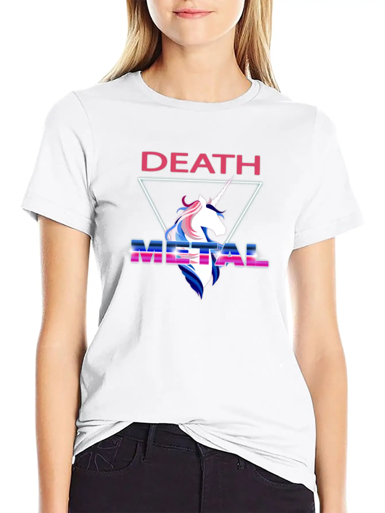 Unicorn Death Metal Comfortable Minimalist Graphic Tee – Summer Style Essential