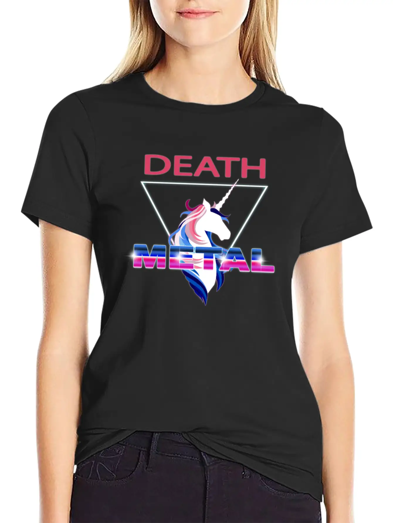 Unicorn Death Metal Comfortable Minimalist Graphic Tee – Summer Style Essential
