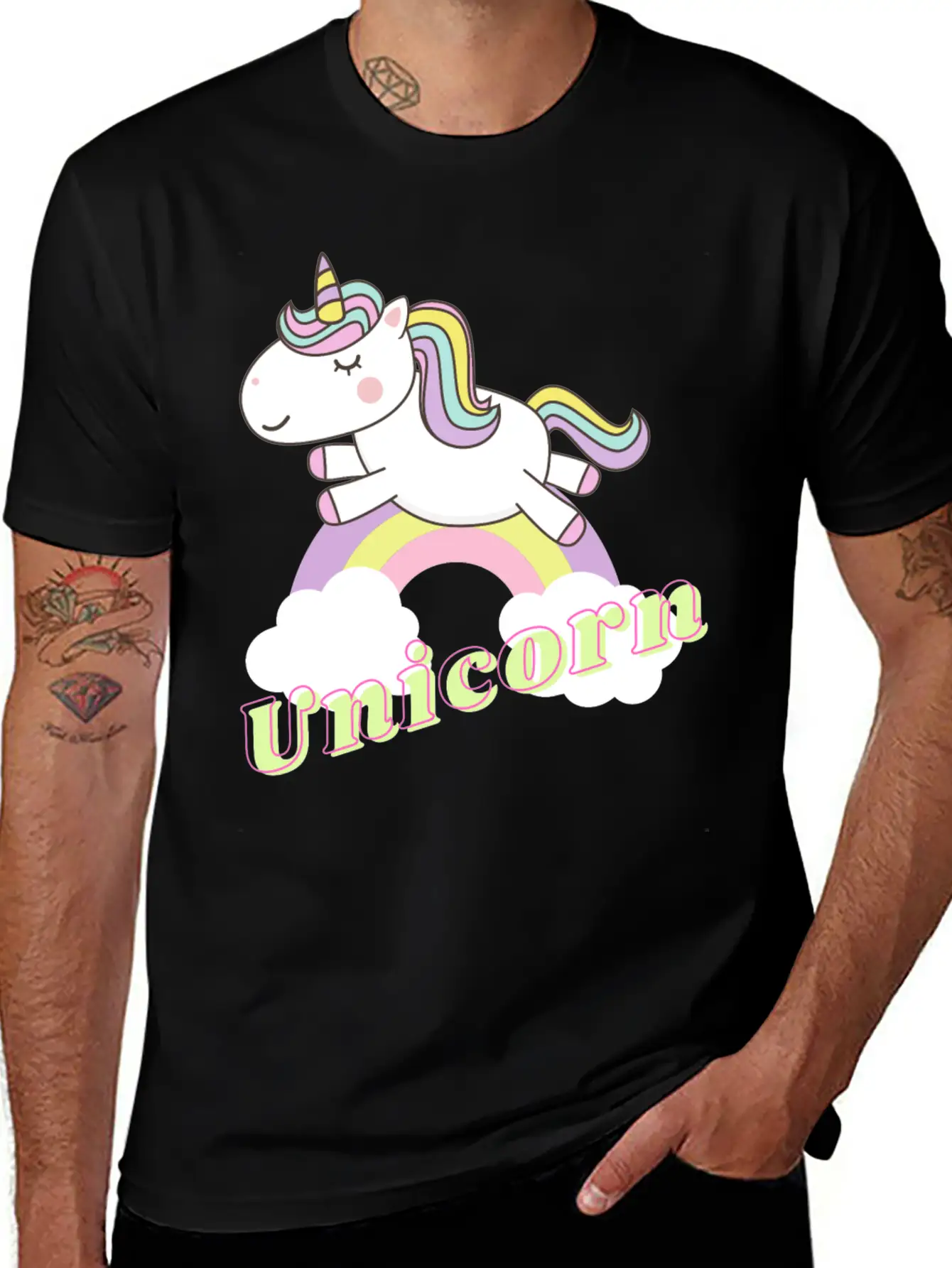 Unicorn Design For Unicorn Lover Stylish Everyday T-Shirt – Unisex Basic Cotton Tee