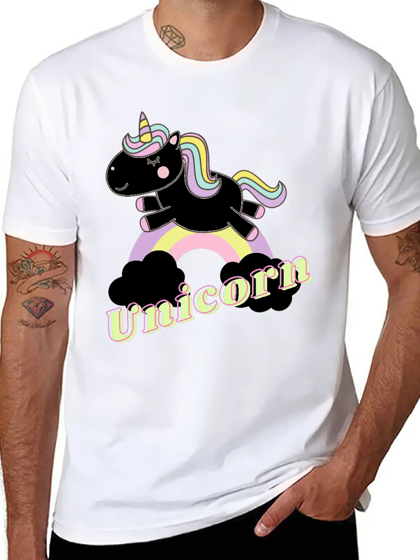 Unicorn Design For Unicorn Lover Stylish Everyday T-Shirt – Unisex Basic Cotton Tee