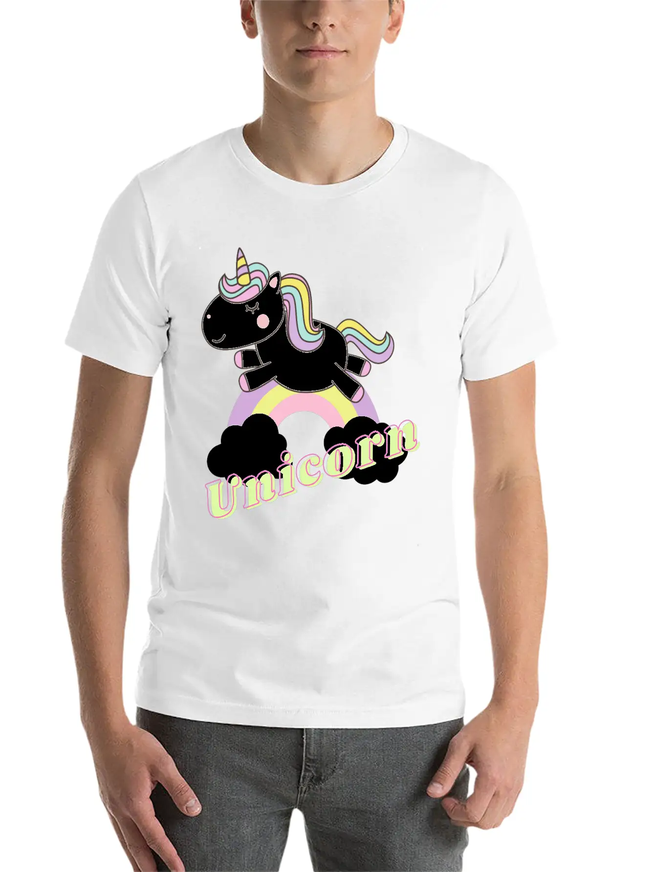 Unicorn Design For Unicorn Lover Stylish Everyday T-Shirt – Unisex Basic Cotton Tee