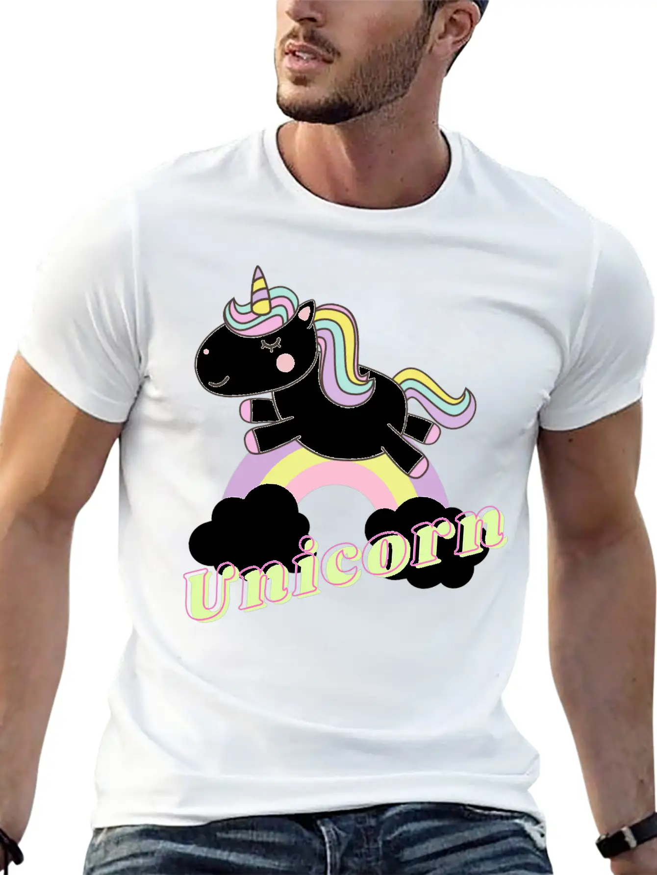Unicorn Design For Unicorn Lover Stylish Everyday T-Shirt – Unisex Basic Cotton Tee
