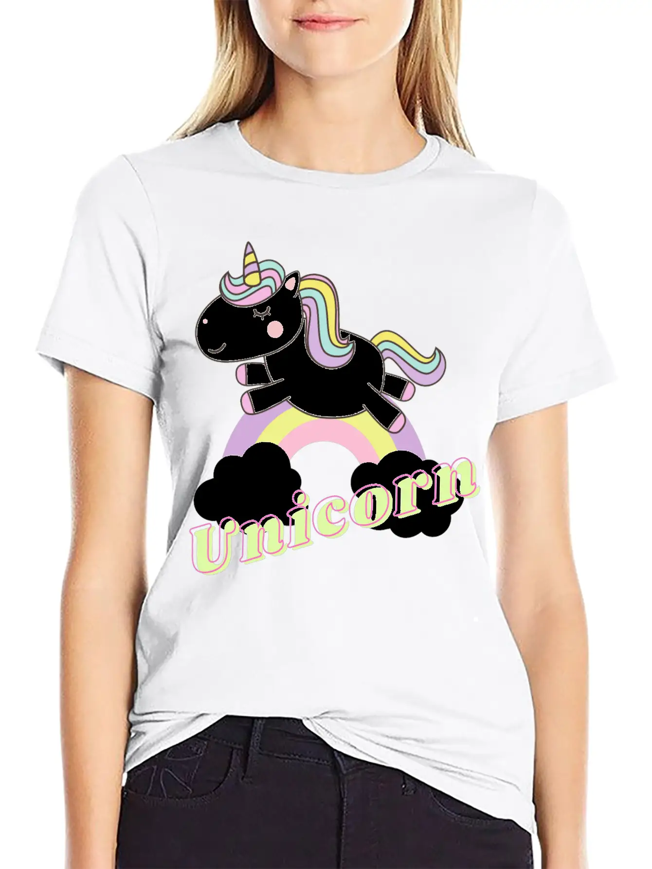 Unicorn Design For Unicorn Lover Stylish Everyday T-Shirt – Unisex Basic Cotton Tee