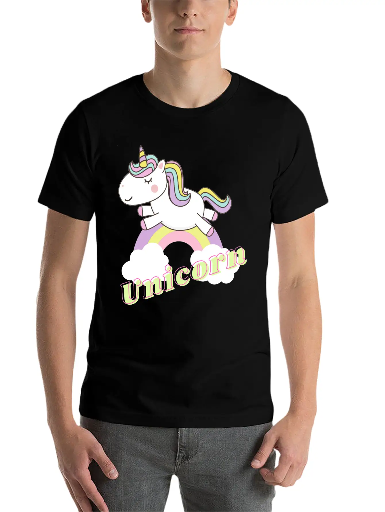 Unicorn Design For Unicorn Lover Stylish Everyday T-Shirt – Unisex Basic Cotton Tee