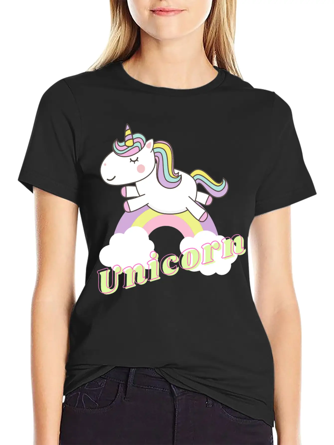 Unicorn Design For Unicorn Lover Stylish Everyday T-Shirt – Unisex Basic Cotton Tee