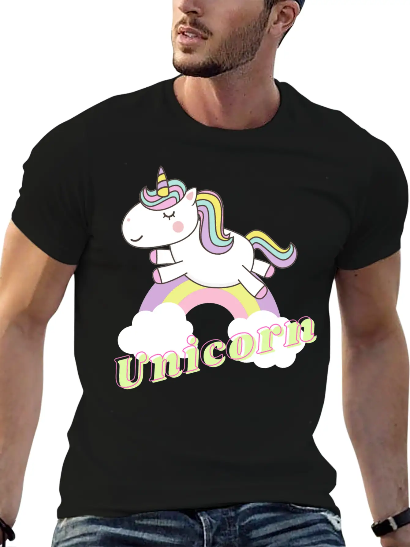 Unicorn Design For Unicorn Lover Stylish Everyday T-Shirt – Unisex Basic Cotton Tee
