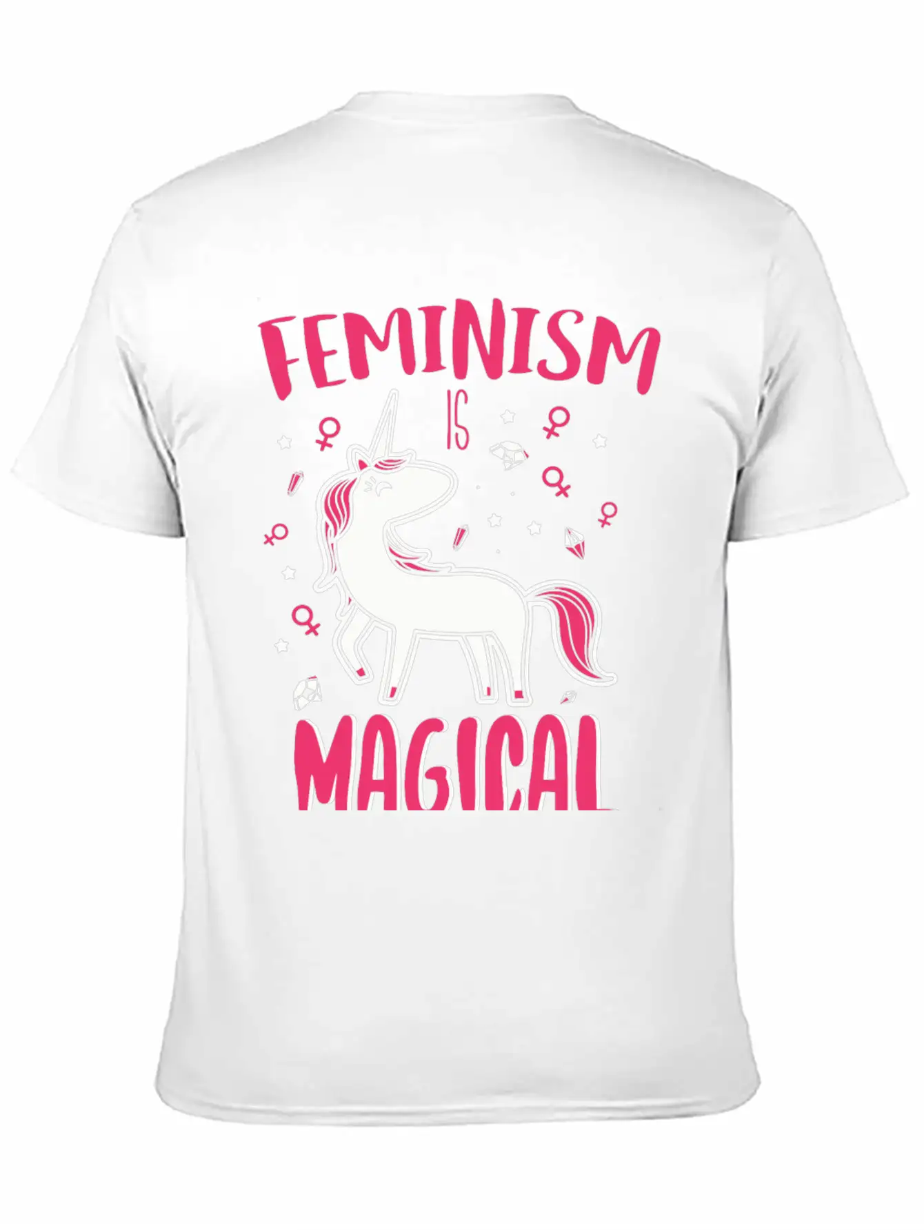 Unicorn - Feminism Is Magical Unisex Casual T-Shirt – Clean Design For Daily Comfort