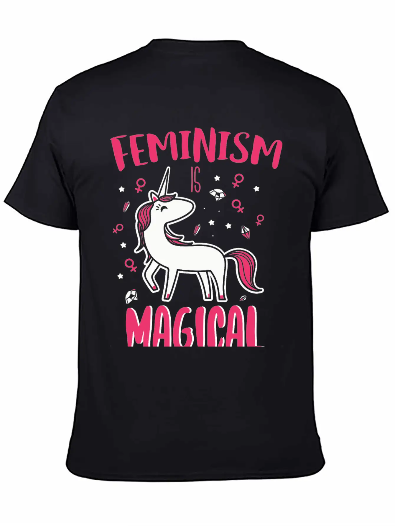 Unicorn - Feminism Is Magical Unisex Casual T-Shirt – Clean Design For Daily Comfort