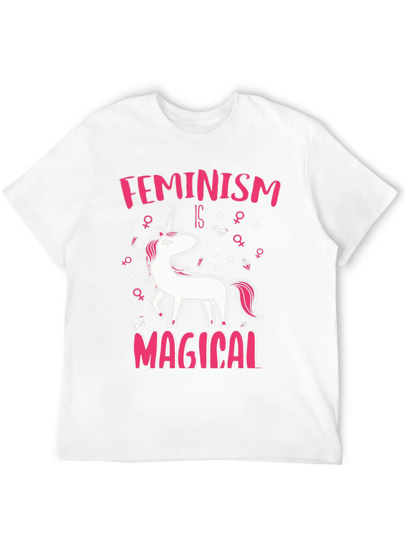 Unicorn - Feminism Is Magical Unisex Casual T-Shirt – Clean Design For Daily Comfort