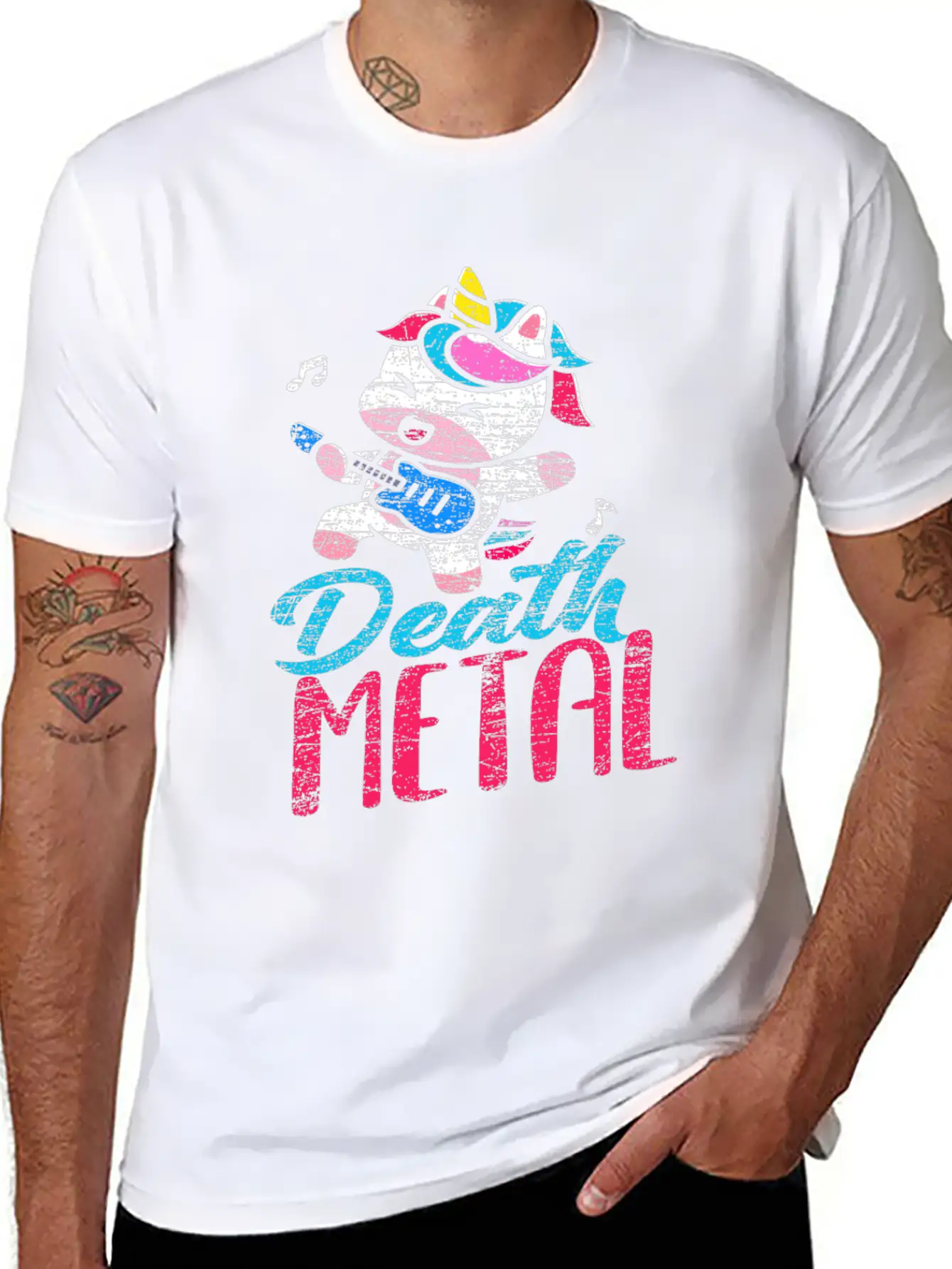 Unicorn Metal Music Death Metal Stylish Everyday T-Shirt – Unisex Basic Cotton Tee