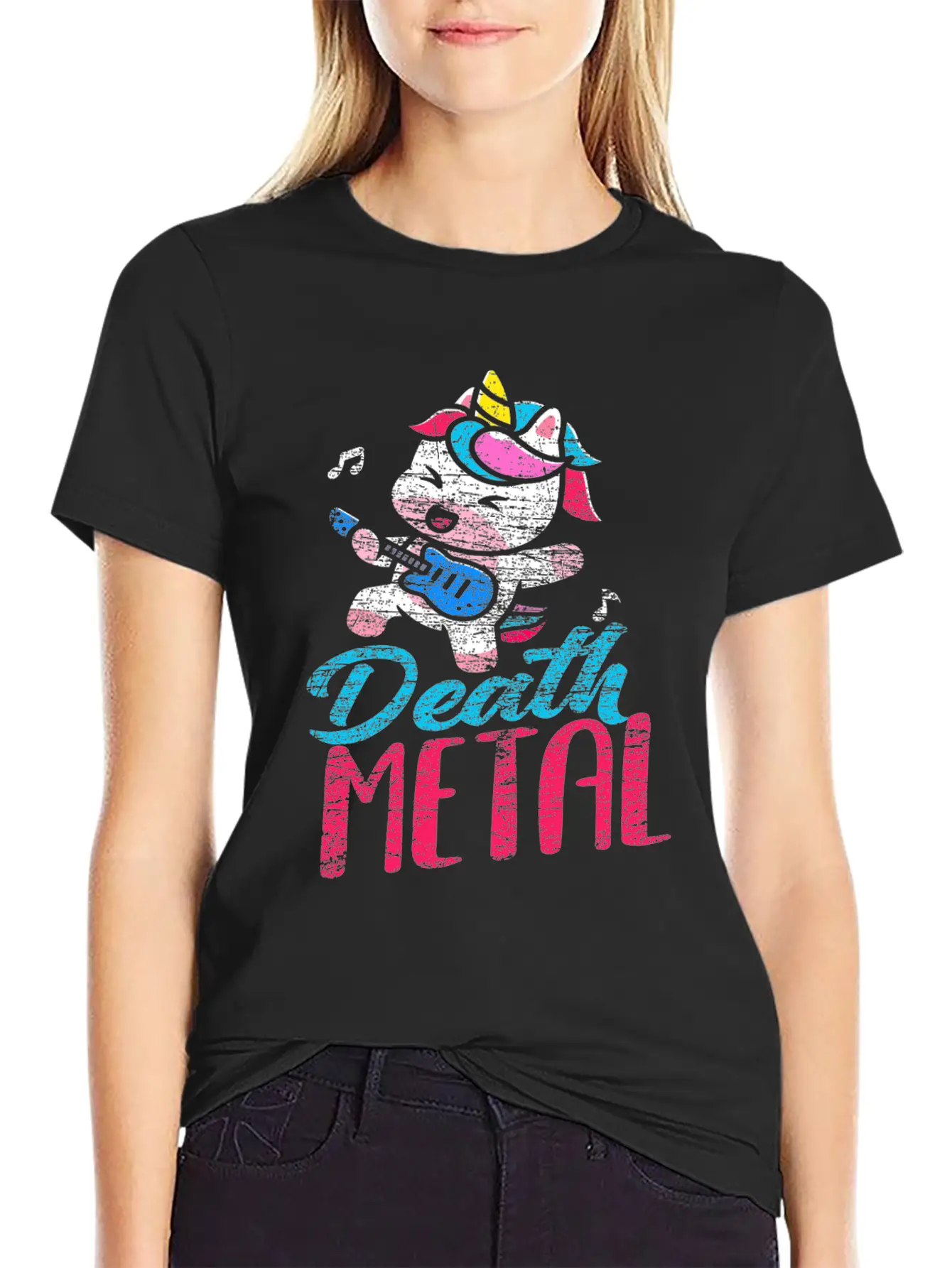 Unicorn Metal Music Death Metal Stylish Everyday T-Shirt – Unisex Basic Cotton Tee