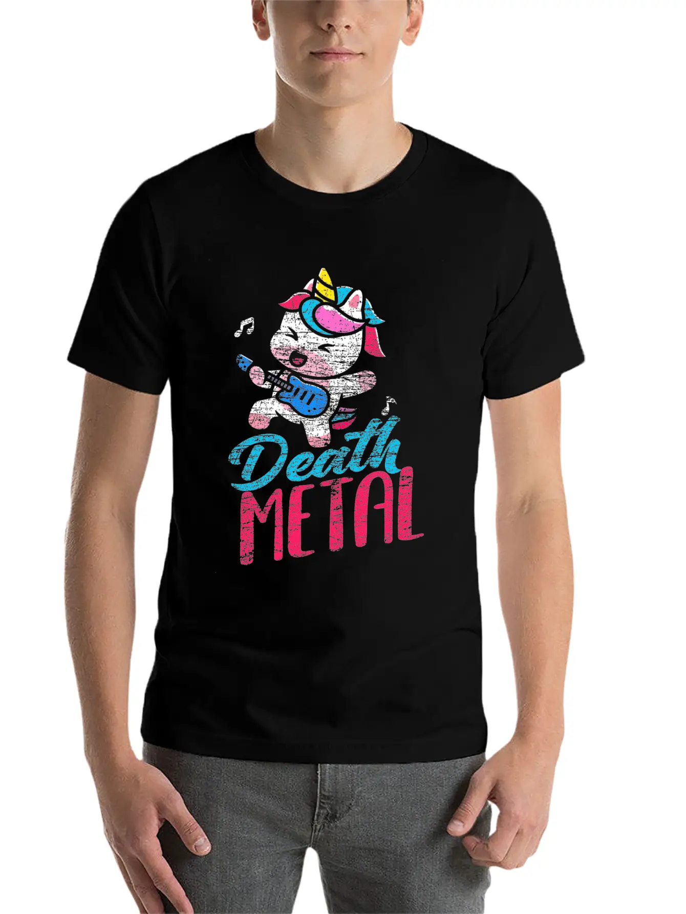 Unicorn Metal Music Death Metal Stylish Everyday T-Shirt – Unisex Basic Cotton Tee