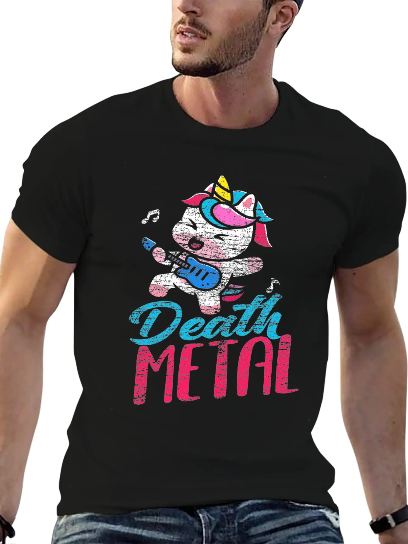 Unicorn Metal Music Death Metal Stylish Everyday T-Shirt – Unisex Basic Cotton Tee