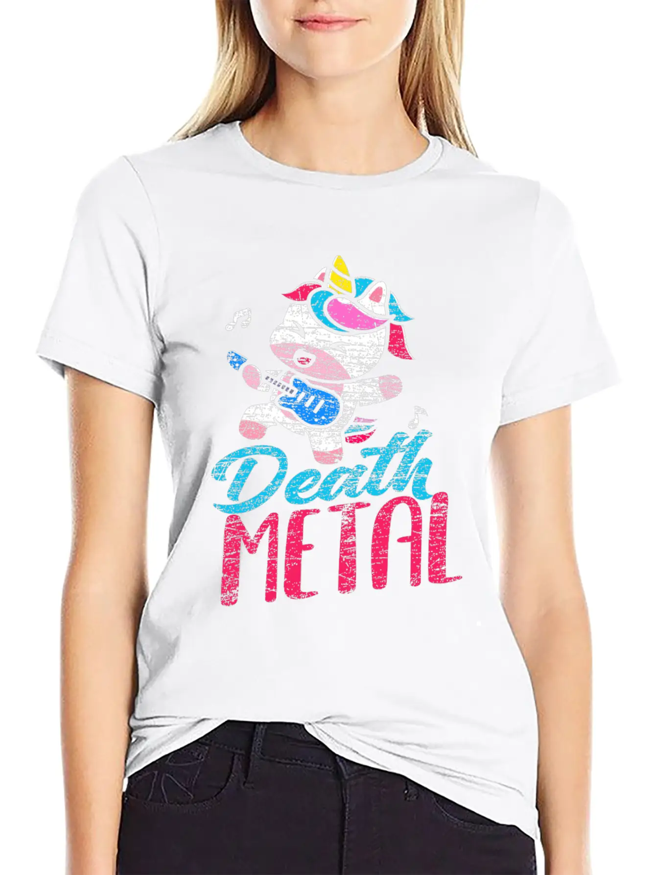 Unicorn Metal Music Death Metal Stylish Everyday T-Shirt – Unisex Basic Cotton Tee
