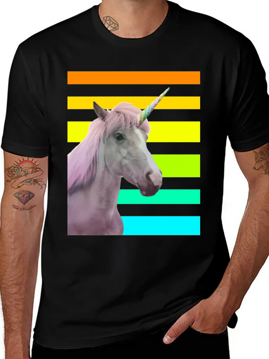 Unicorn Sunset Essential Unisex Summer Tee – Soft Cotton Casual Fit