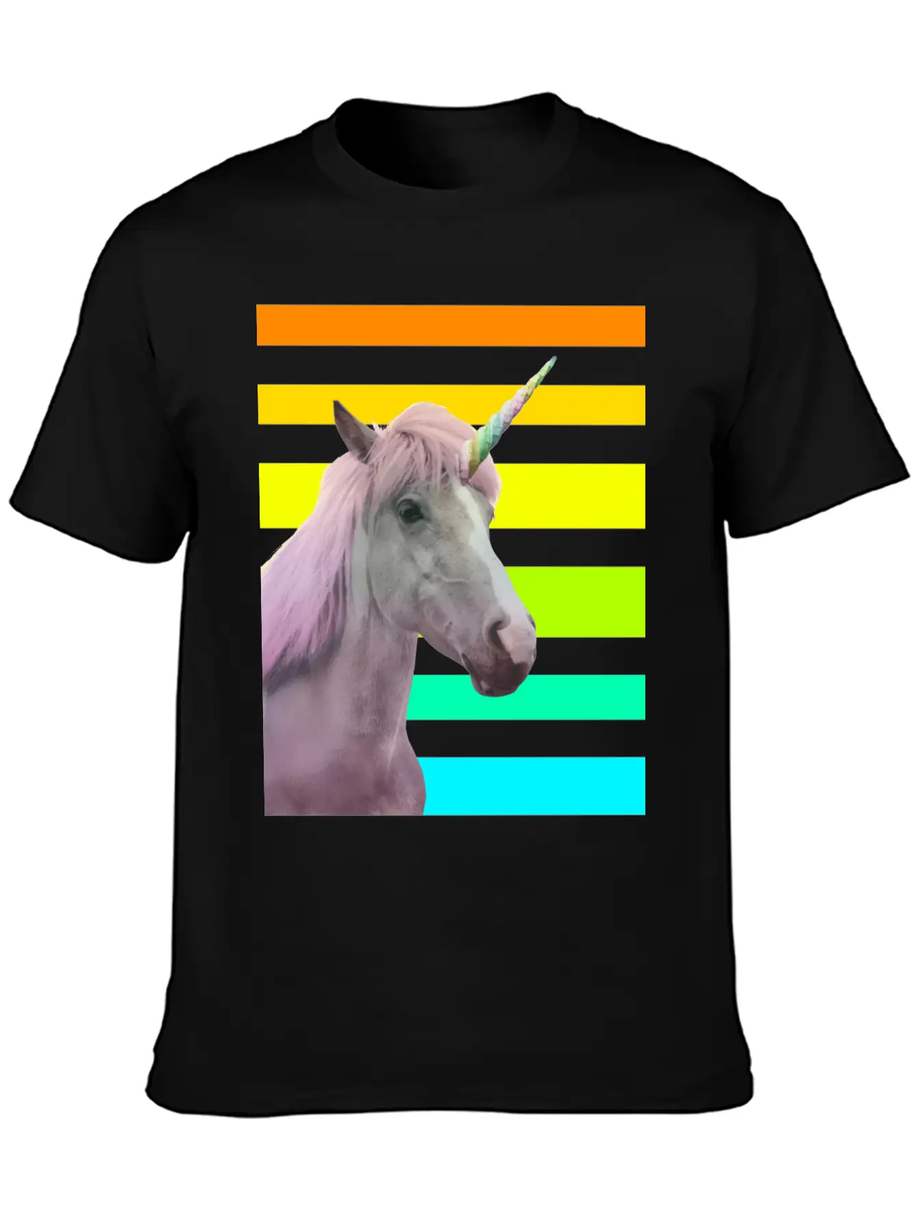 Unicorn Sunset Essential Unisex Summer Tee – Soft Cotton Casual Fit