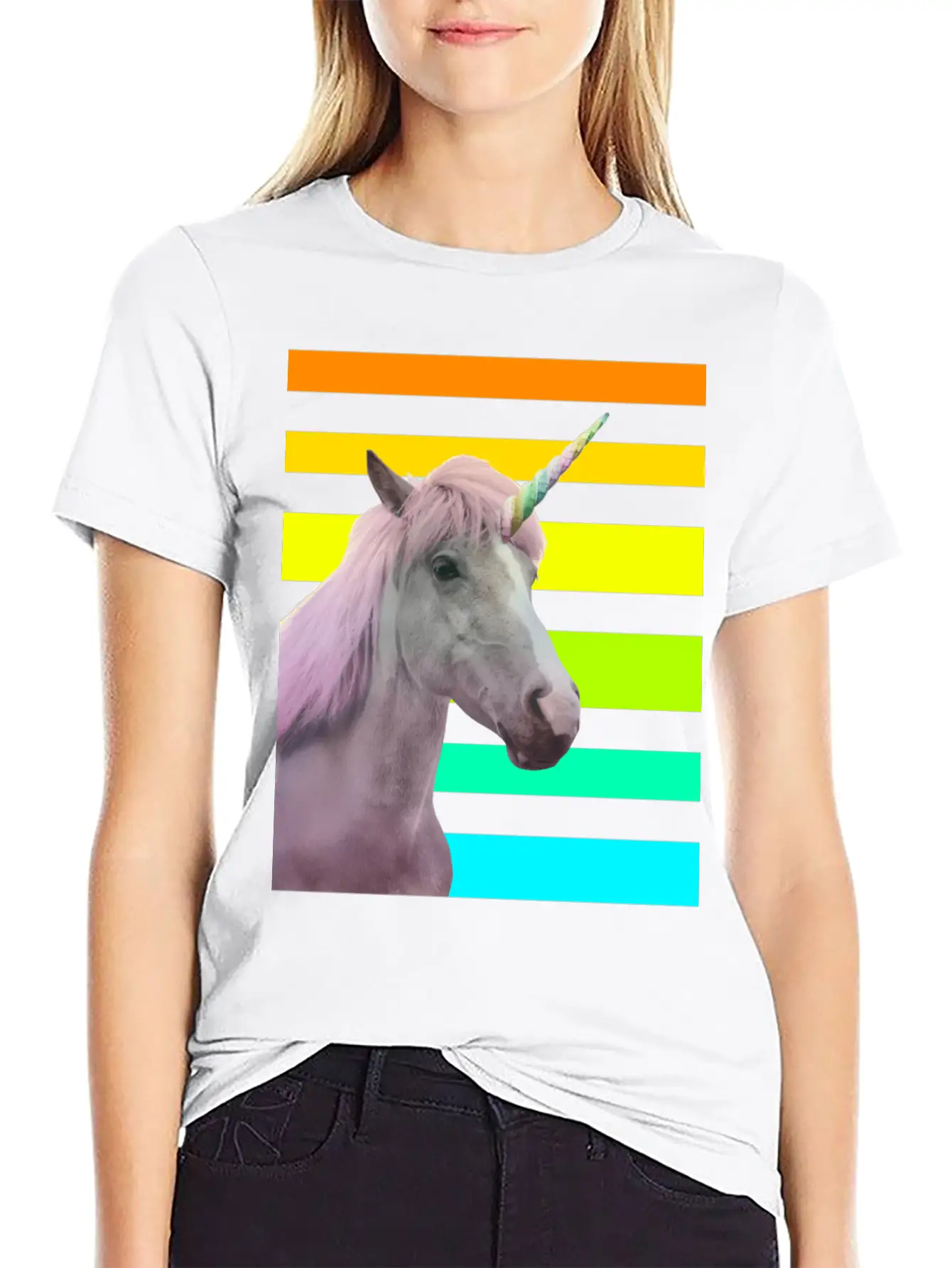 Unicorn Sunset Essential Unisex Summer Tee – Soft Cotton Casual Fit