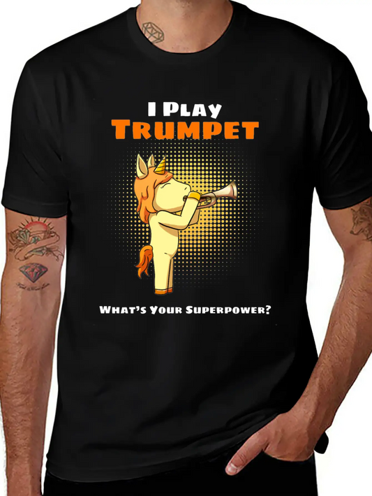 Unicorn Trumpet Trumpeter Trumpet Player Stylish Everyday T-Shirt – Unisex Basic Cotton Tee
