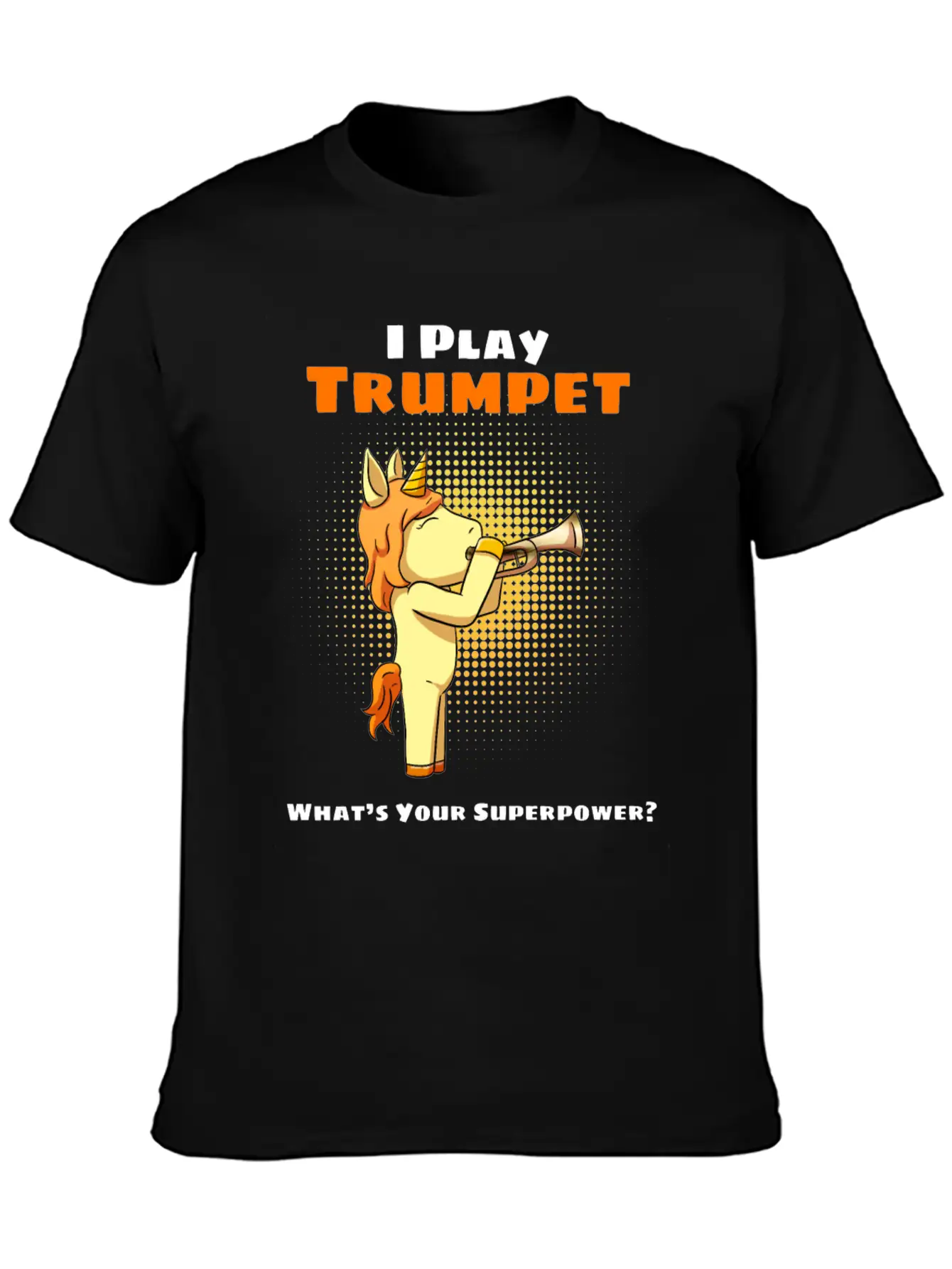Unicorn Trumpet Trumpeter Trumpet Player Stylish Everyday T-Shirt – Unisex Basic Cotton Tee