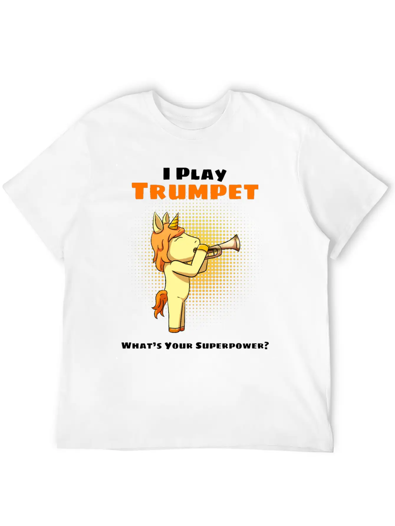 Unicorn Trumpet Trumpeter Trumpet Player Stylish Everyday T-Shirt – Unisex Basic Cotton Tee