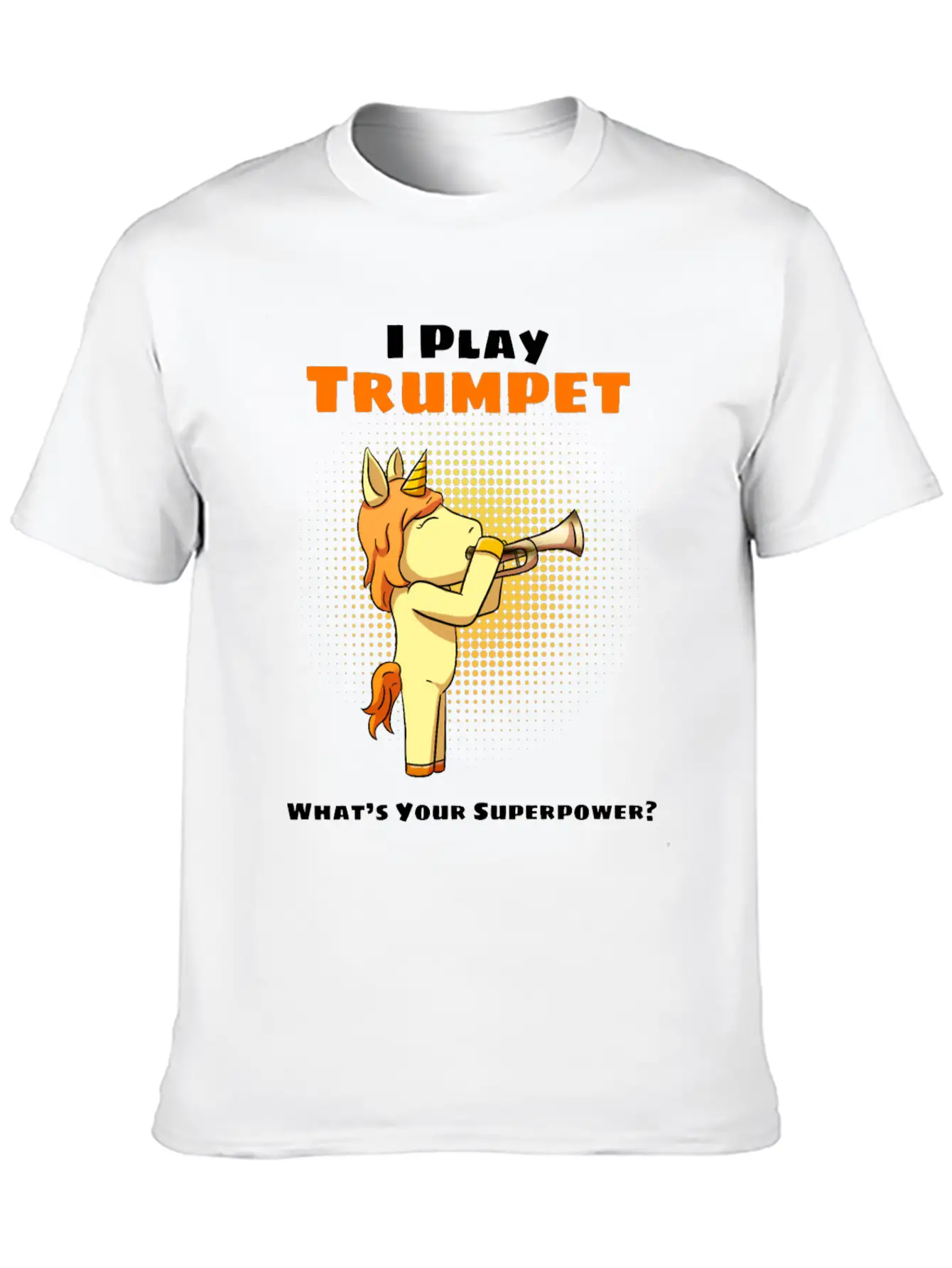 Unicorn Trumpet Trumpeter Trumpet Player Stylish Everyday T-Shirt – Unisex Basic Cotton Tee
