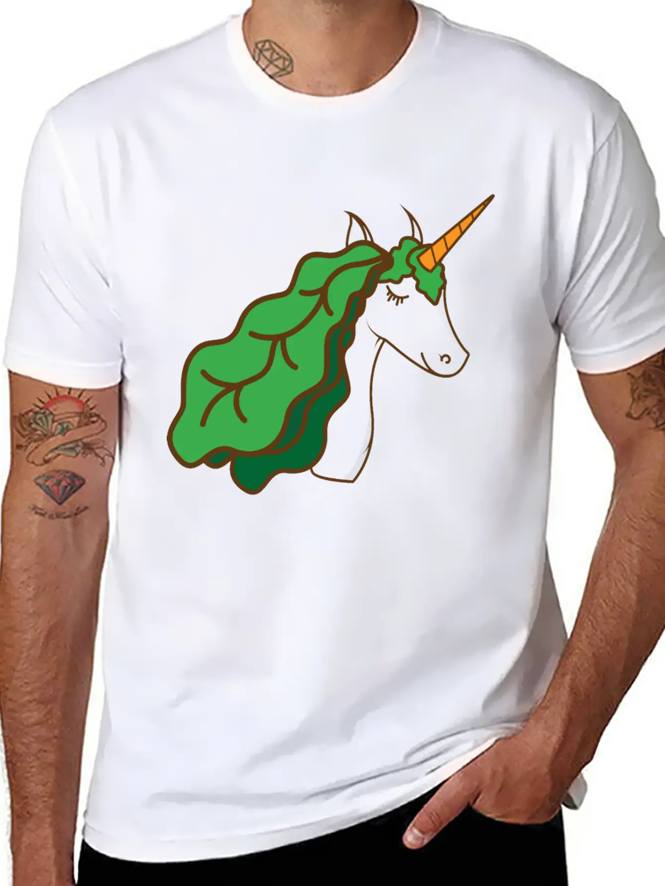 Unicorns Are Vegans Unicorns Are Vegan Vegans Stylish Everyday T-Shirt – Unisex Basic Cotton Tee