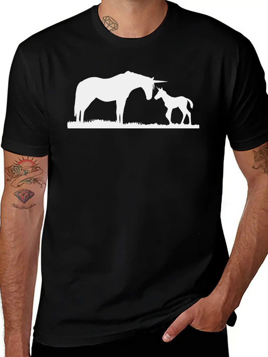 Unicorns - Unicorn Mother And Baby Stylish Everyday T-Shirt – Unisex Basic Cotton Tee