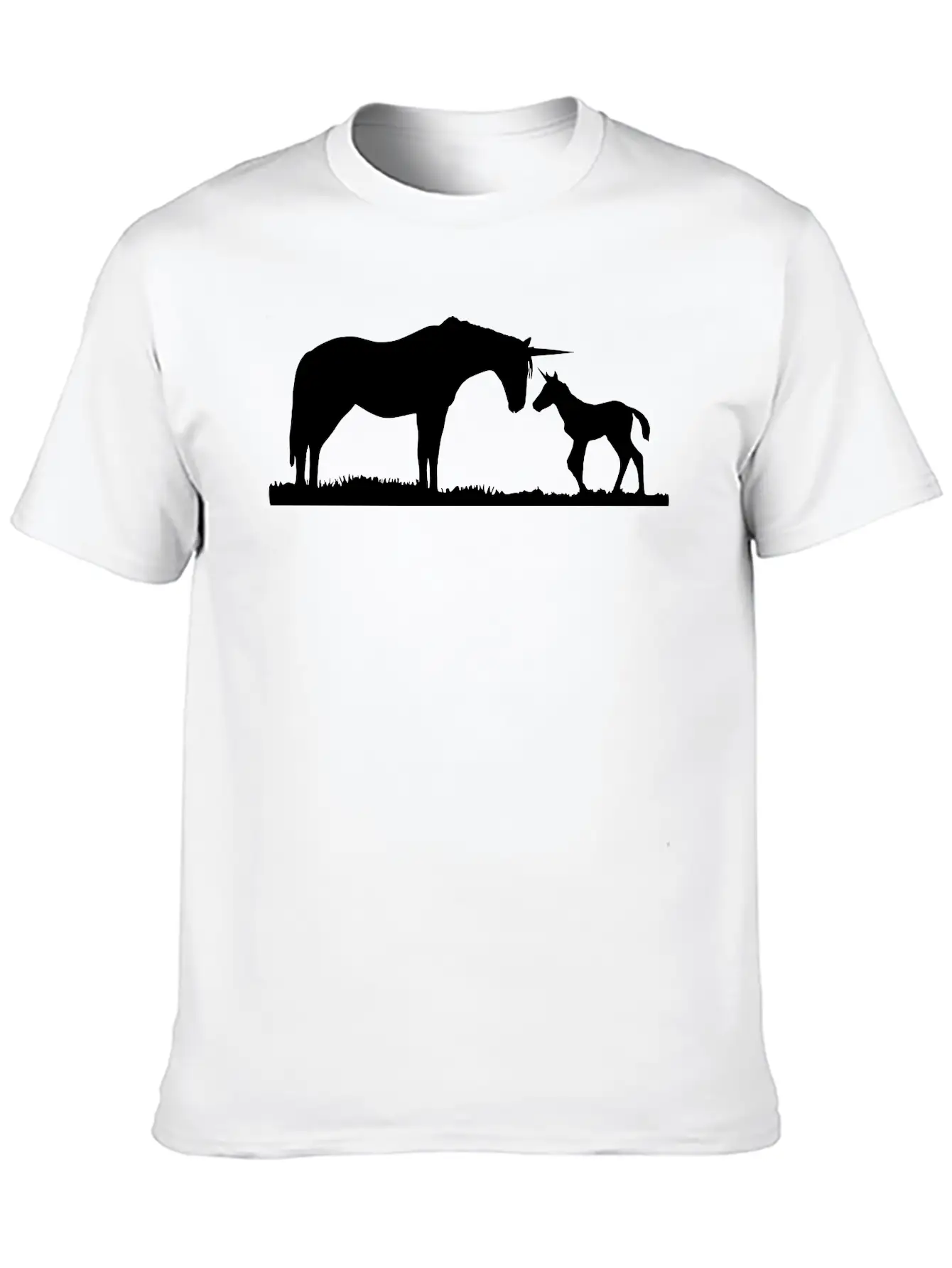 Unicorns - Unicorn Mother And Baby Stylish Everyday T-Shirt – Unisex Basic Cotton Tee