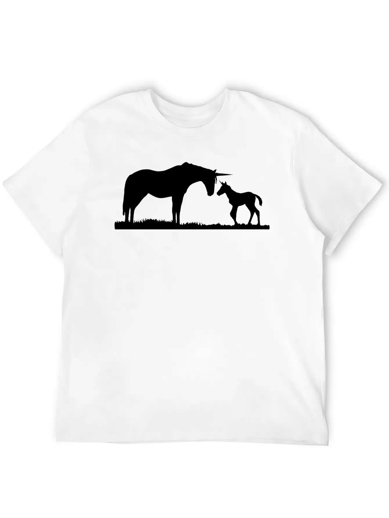 Unicorns - Unicorn Mother And Baby Stylish Everyday T-Shirt – Unisex Basic Cotton Tee