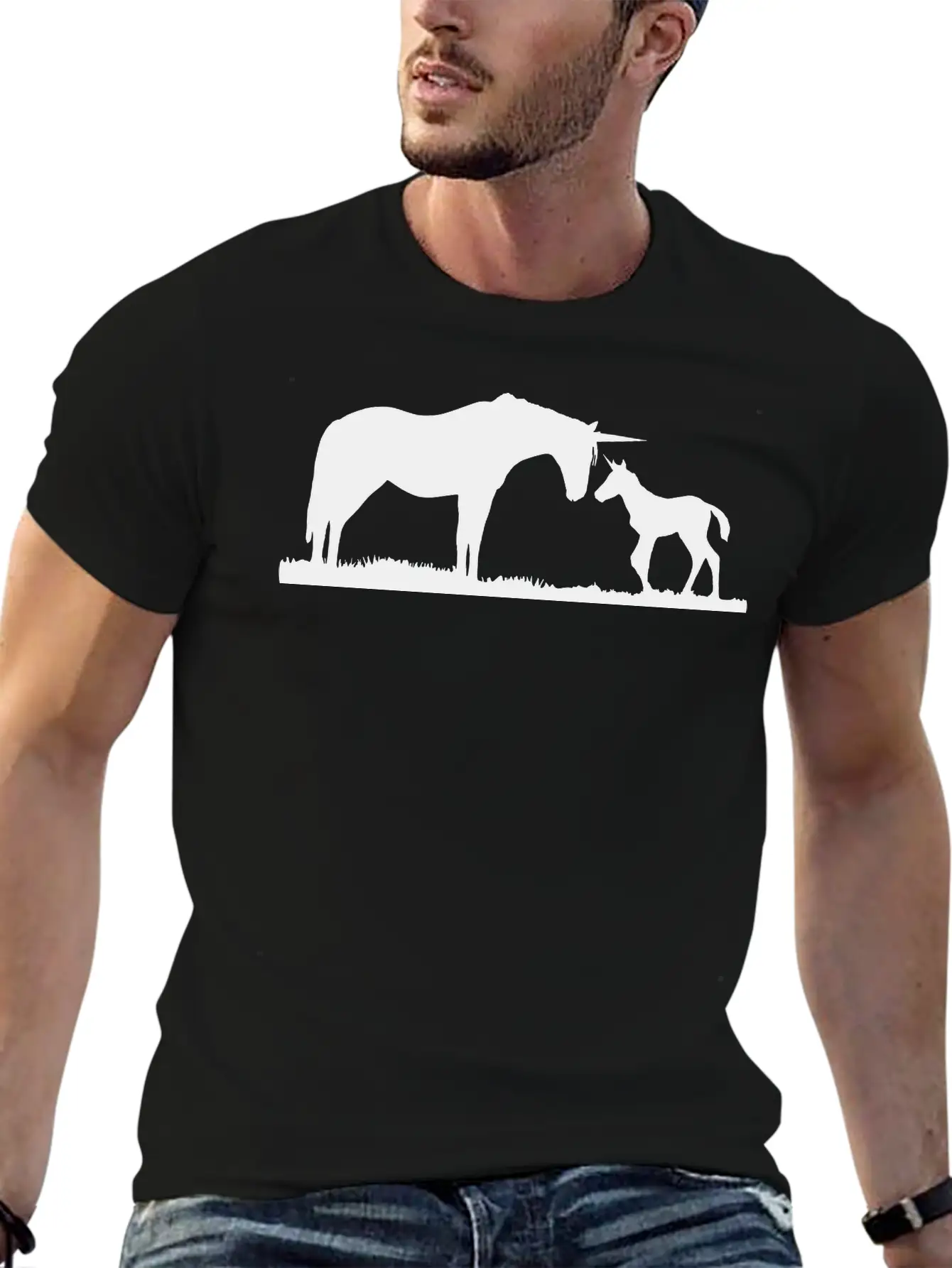 Unicorns - Unicorn Mother And Baby Stylish Everyday T-Shirt – Unisex Basic Cotton Tee