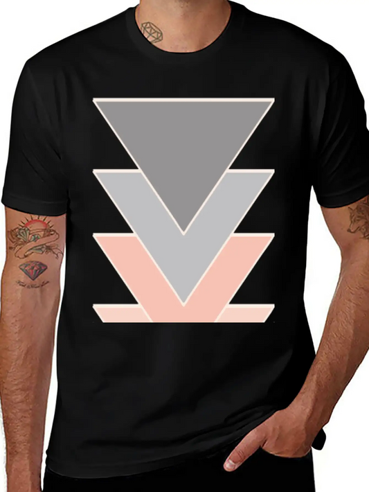 Unique Triangle Down Arrows Design Relaxed Everyday Tee – Lightweight And Durable Cotton