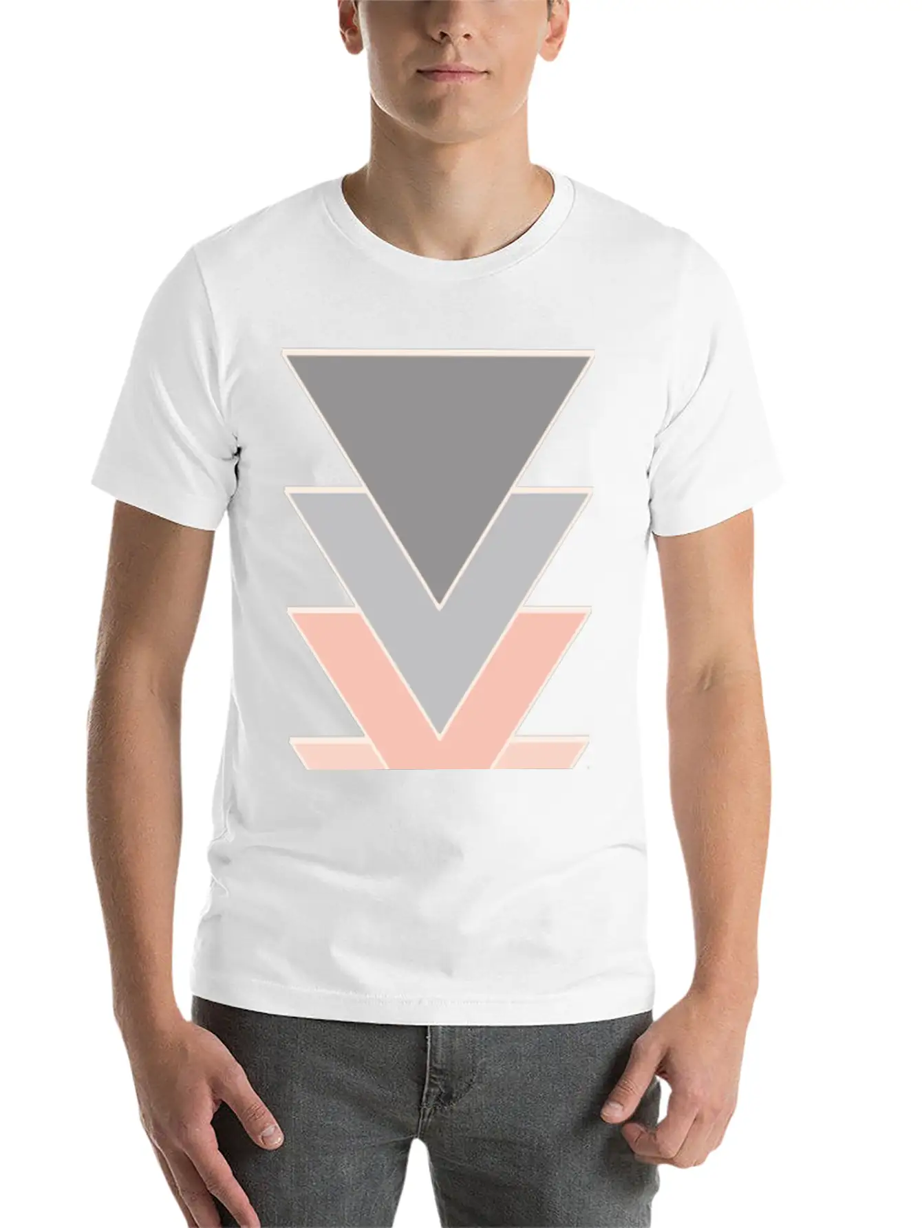 Unique Triangle Down Arrows Design Relaxed Everyday Tee – Lightweight And Durable Cotton