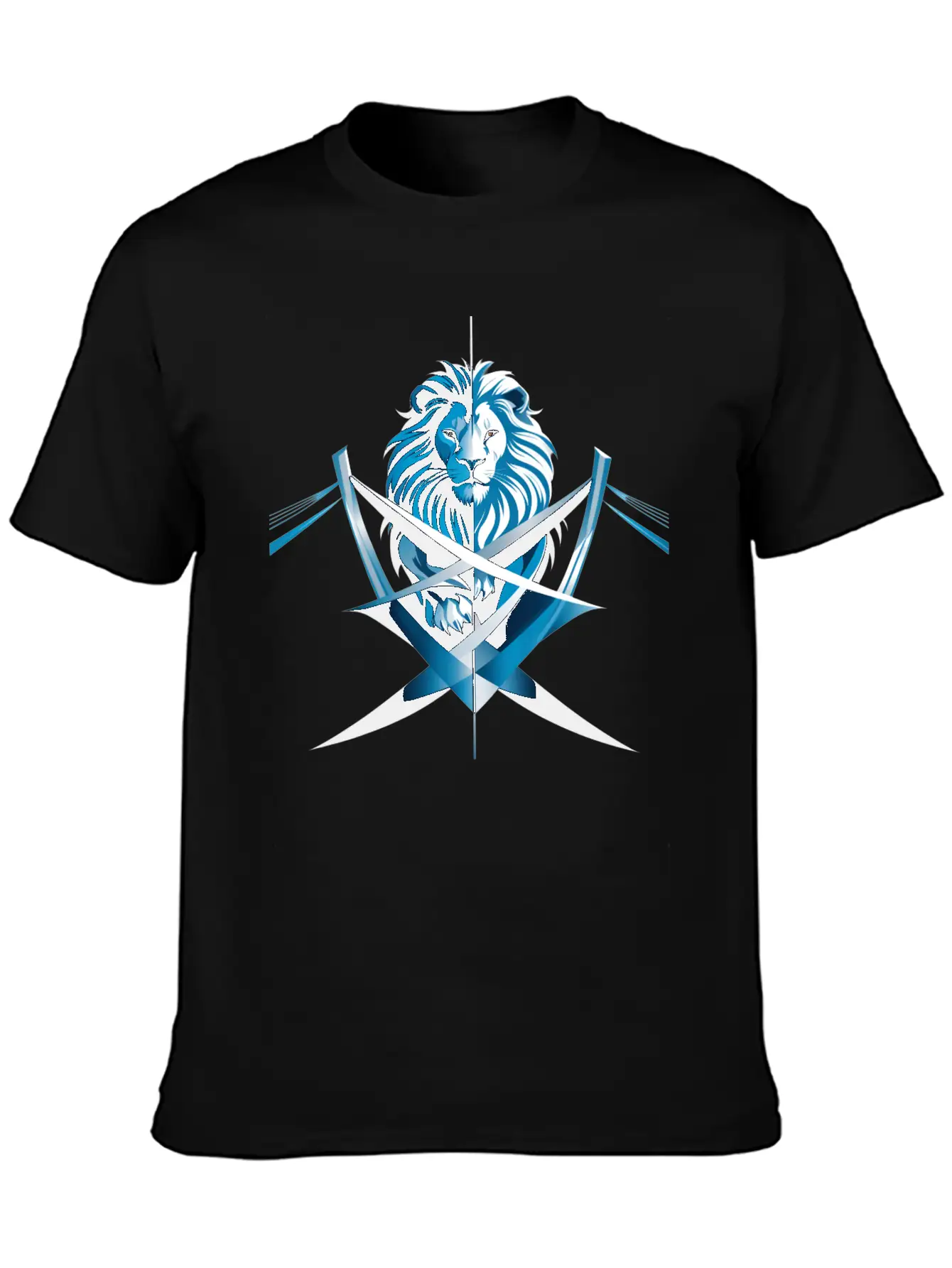 Unity Emblem: Lion And Bridge Intertwined Comfortable Minimalist Graphic Tee – Summer Style Essential