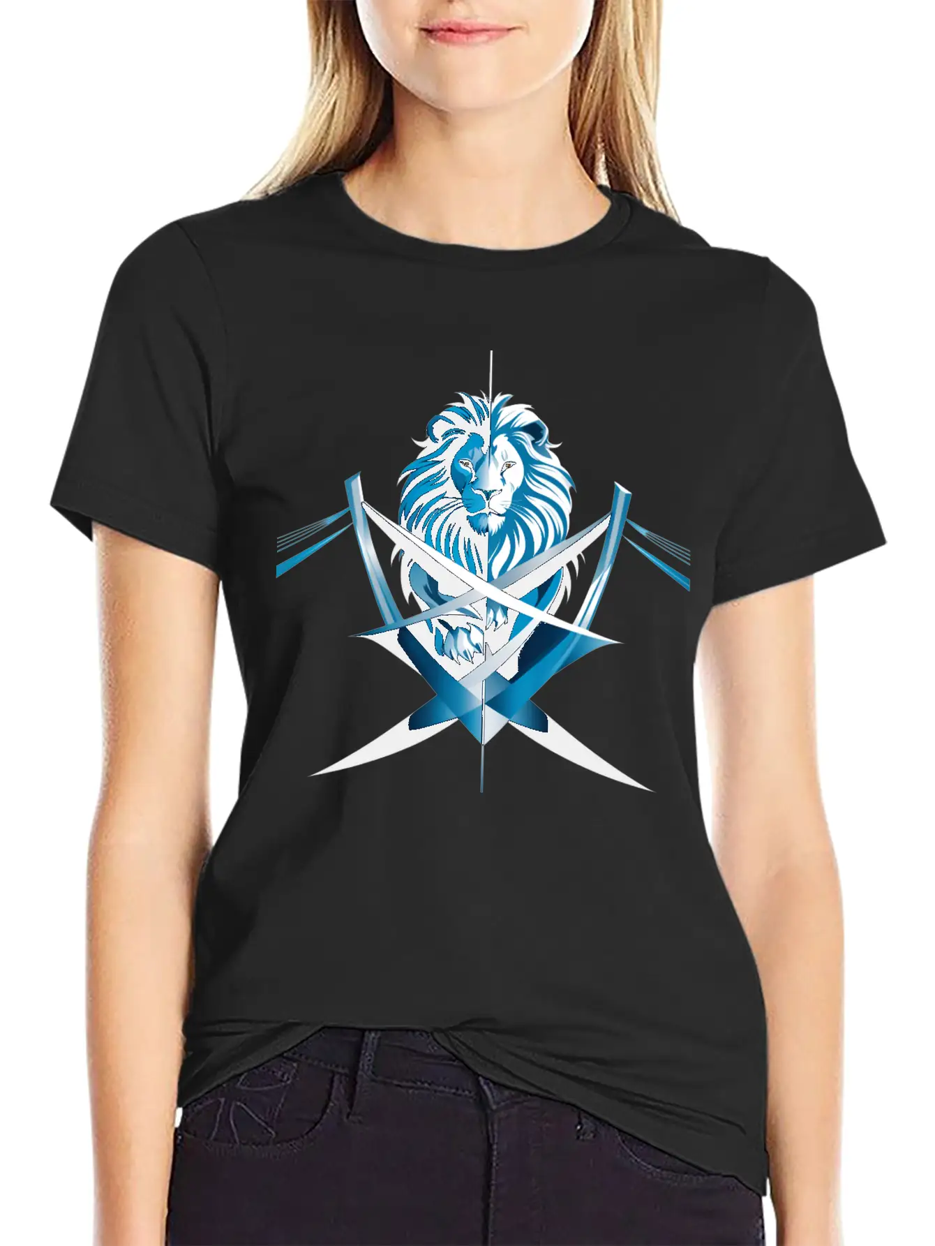 Unity Emblem: Lion And Bridge Intertwined Comfortable Minimalist Graphic Tee – Summer Style Essential