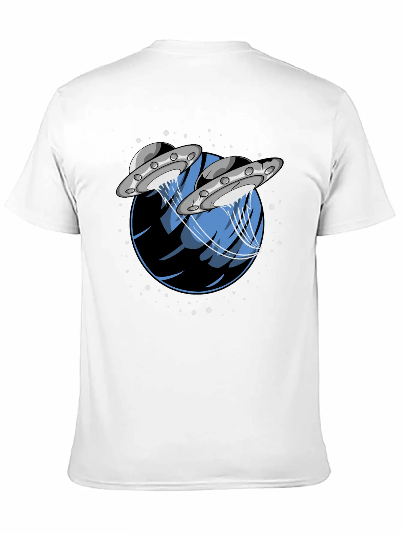Universe UFO Flying Saucers Comfortable Minimalist Graphic Tee – Summer Style Essential