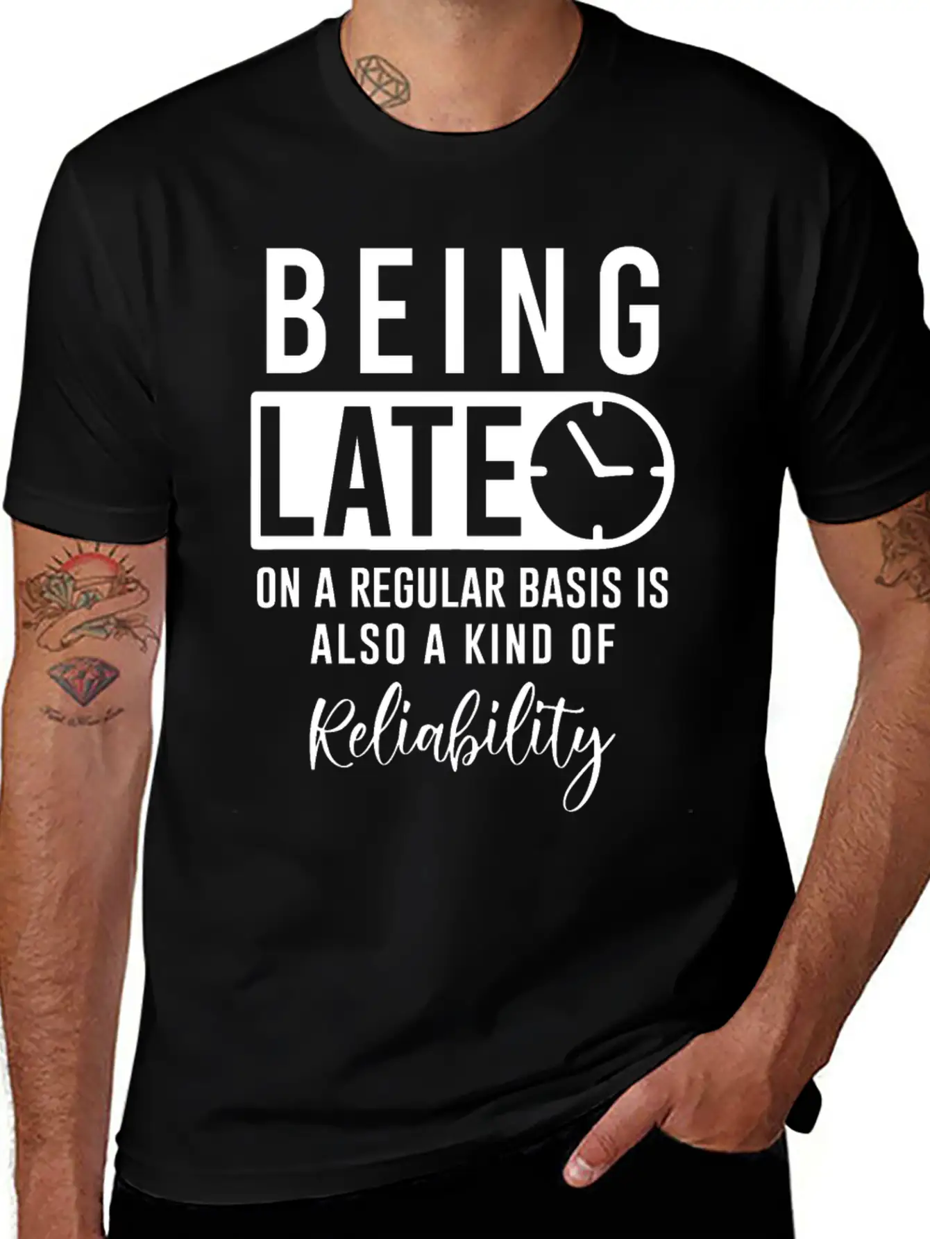 Unpunctual Late Funny Slogan Gift Unisex Casual T-Shirt – Clean Design For Daily Comfort