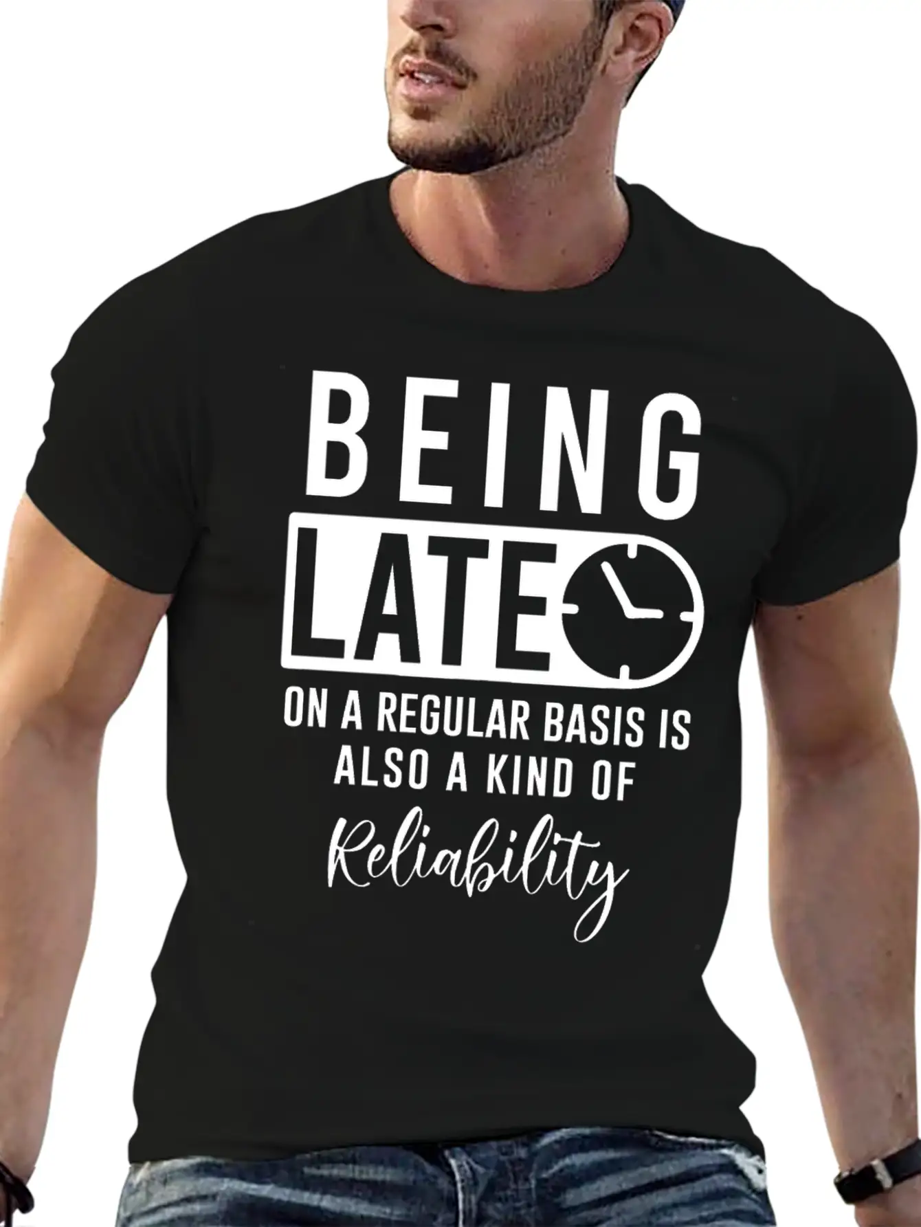 Unpunctual Late Funny Slogan Gift Unisex Casual T-Shirt – Clean Design For Daily Comfort