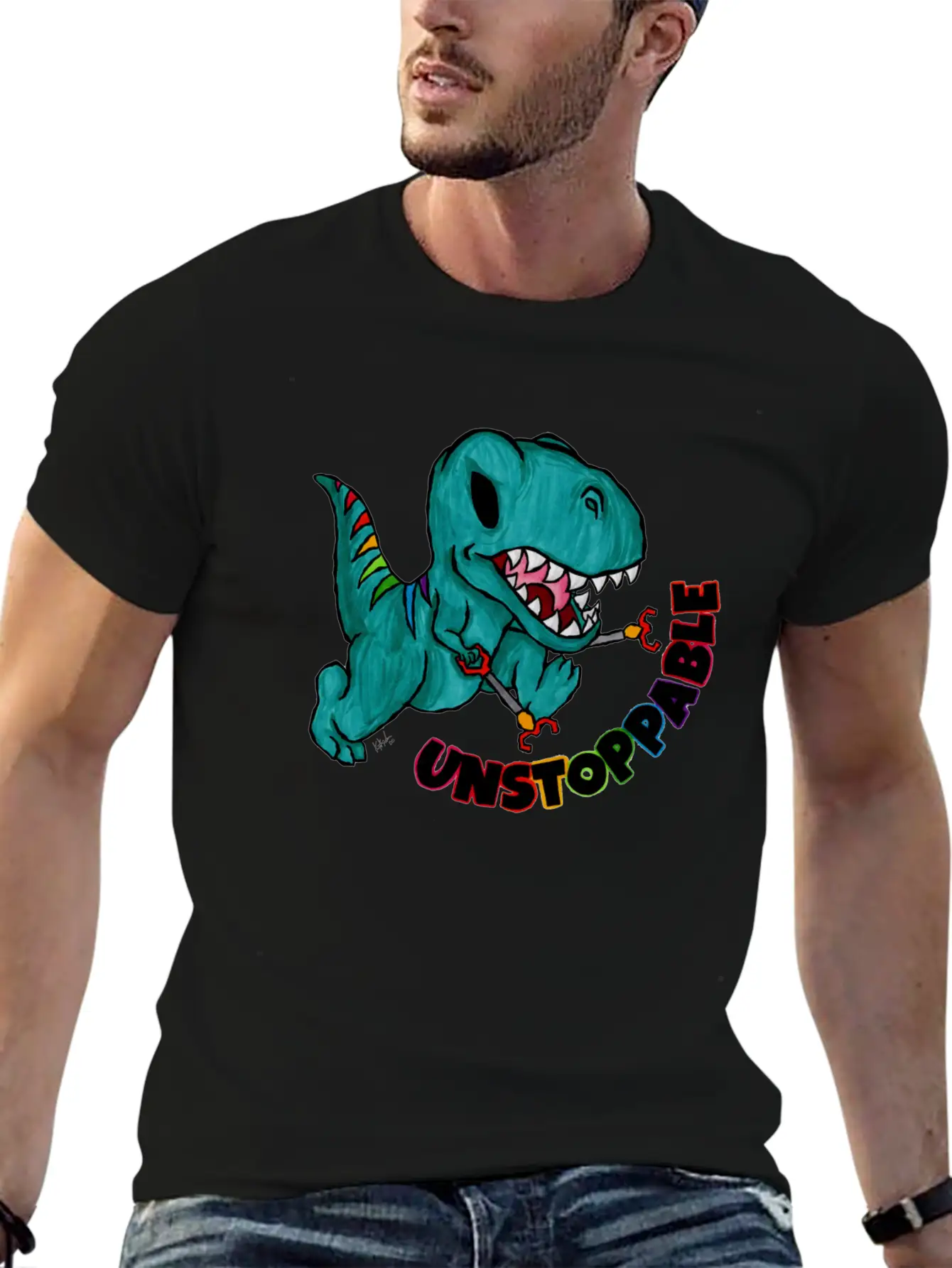 Unstoppable Basic Graphic T-Shirt – Daily Comfort In Soft Cotton